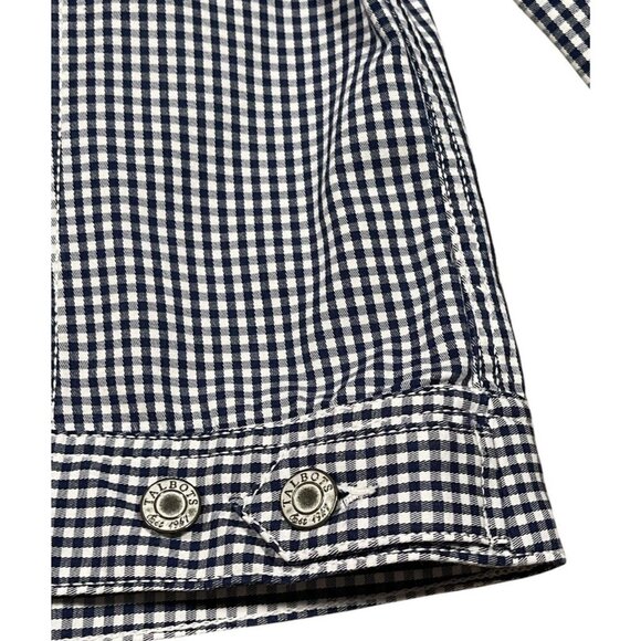 Talbots Lightweight Gingham Jacket Navy White Small - Picture 11 of 11